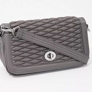 NWT LUG Allegro || Grey quilted crossbody 10”x6”x4”